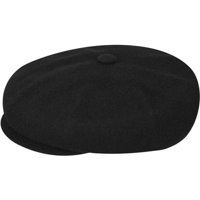 Kangol K3164ht Zwarte Hawker Wol Newsboy Pet Achthoekige Hoed K3164HT BLACK (M) black