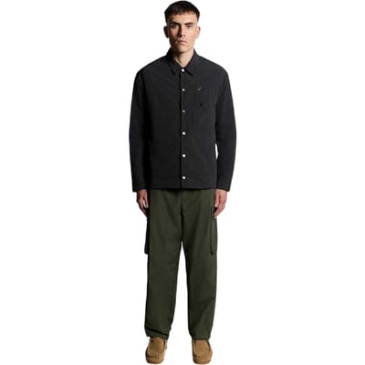 Lyle & Scott Heren Relaxed Fit Overhemd (Zwart)