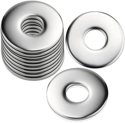 Grote RVS M8 x 30 mm vlakke ringen - 50 stuks, ideaal voor schroeven, bouten en moeren