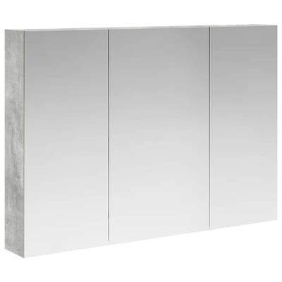 vidaXL - Badkamerspiegelkast - Betongrijs - 100 - x - 14,5 - x - 70 - cm - Bewerkt - hout