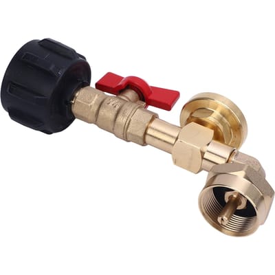 Tank Vul Elleboog Adapter met Manometer Metaal Hittebestendig Realtime Drukbewaking voor BBQ Gasgrill