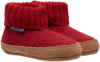 Bergstein Cozy Lux Sloffen - Pantoffels voor dames, heren en kinderen - 100% Zuiver scheerwol - Red
