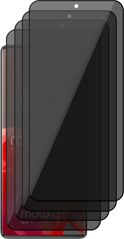 Privacy Screenprotector geschikt voor Motorola Moto G85 - 4x Volledig Dekkend Glas Screen Protector