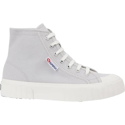 Superga Dames/Dames 2696 Stripe Hoge Tops (Grijs Zilver/Avorio)