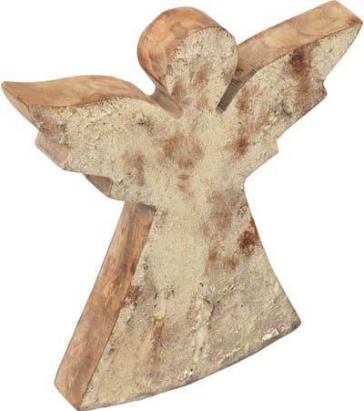 Kerstengeldecoratie Kerstmangohout 20×18×2,5cm