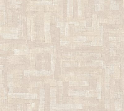 GRAFISCH PENSEELSTREKEN BEHANG | Stofeffect - Beige Crème - A.S. Création Metropolitan Stories Hot Spots