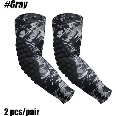 Sport Arm Sleeves Gym Compressie Elleboogbeschermers Basketbal Elleboogbeschermers Volleybal Voetbal Armbescherming Geschikt voor Volwassenen, Tieners en Kinderen M