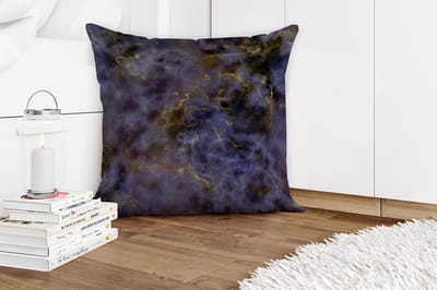 Sierkussens - Kussentjes Woonkamer - 60x60 cm - Agaat steen - Black en gold - Edelsteen