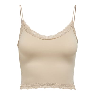 Only Vicky Lace Seamless Cropped Top Dames - Maat S/M