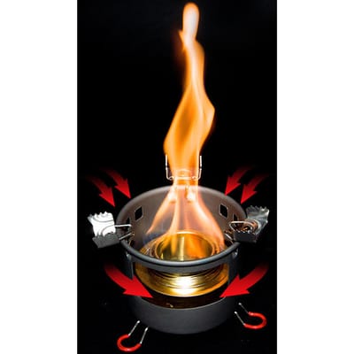 ALOCS Camping Outdoor Spirit Alcoholbrander Campingfornuis Alcoholfornuis Beugel Ondersteuningsset orange