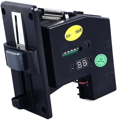 Munt Acceptor - Munt Selector - Apparaten Bediening - 6 Munten Geheugen - 15-29mm Diameter - Zwart