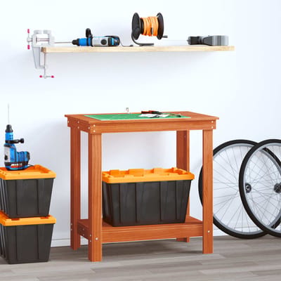 vidaXL - Werkbank - Waskleur - Bruin - 80 - x - 50 - x - 80 - cm - Massief - grenenhout