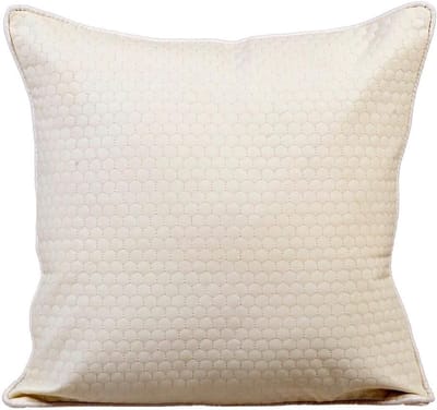 Decoratieve Sierkussenhoes Ivoor 45x45 cm - Imitatieleer met Hexagonaal Patroon