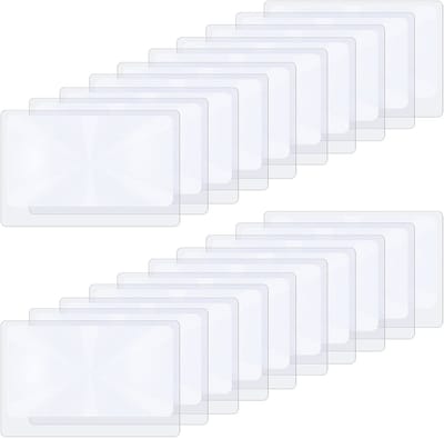 Dailygoods- Fresnel Lenzen 20 Stuks - Vergrootglas 3x - Draagbaar - Kunststof - Transparant - Handig voor Lezen
