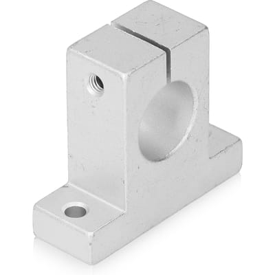 4 Stuks Lineaire Rail Ondersteuning Verticaal Aluminiumlegering Set Kit voor 25 mm Stangschacht SK25 white
