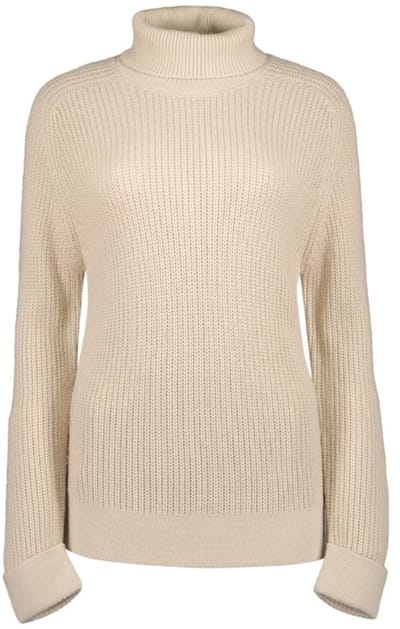 Blue Seven - Trui 248091 beige gebreid met col - maat 36