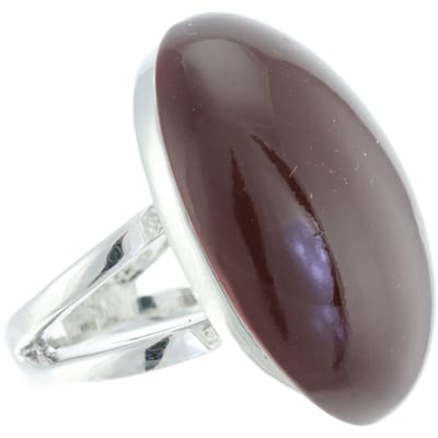 Behave - Ring - Metalen Bruine Statement Ring – Ovale Designring – Stijlvolle Modeaccessoire – Nikkelvrij
