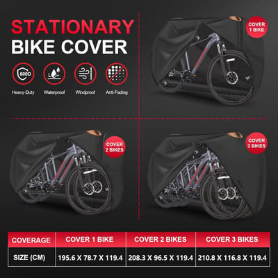 SnelShoppen - Fietshoes voor 2 Fietsen - Waterdichte Buiten Fietscoversion met 600D PU Coating - Bescherming voor Mountainbike, Racefiets, Elektrische