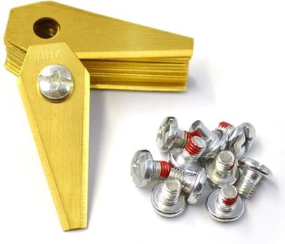 gazonmaster Mesjes voor Bosch Indego  robotmaaier - 9 stuks  - titanium