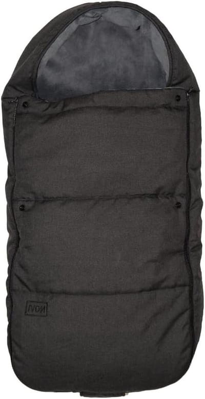 Baby Voetenzak - Universele Topper - Warm en Comfortabel - Capuchon Model - 90 x 45 cm - Zwart