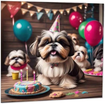 Schattige Verjaardagskaart Hond Kwispelende Groet Leuke Kaart