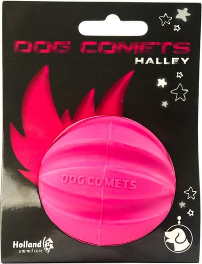 Dog Comets Ball Halley hondenspeeltje – Ø6 cm - Honden speelgoed – Natuurlijk rubber – Roze
