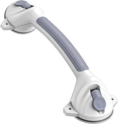 Handgreep zonder boren, zuignap handvat voor bad en douche, 42.5 cm, veilig voor ouderen, tot 110 kg, antislip, eenvoudig te bevestigen, 1 stuk