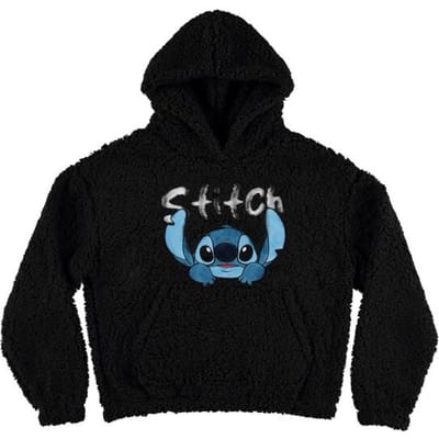 Lilo & Stitch - Disney Trui met capuchon - Stitch - Teddy Hoodie - S tot XXL - voor Vrouwen - zwart