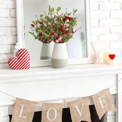 Kunst Hart Boeket - Houten Decoratie - Valentijnsdag Versiering - Romantisch Ontwerp - 5 Stuks - Kleurrijk