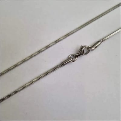 Aramat Jewels | Halskettingen | RVS Vierkante Slangenketting Zilverkleurig – Box Chain Staal Unisex | 1,5 mm / 50 cm |50 cm |2mm | Staal | Volwassenen | Verkleurd niet