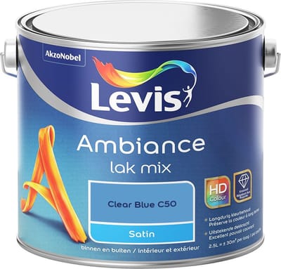 Levis - Ambiance Lak Satin Mix - Clear Blue C50 - Mengverf - 2,5 L