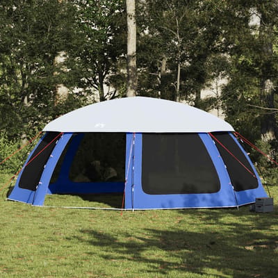 Zwembadtent met Afneembare Regenhoes en Mesh Wanden Azuurblauw 690 x 690 cm