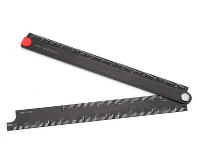 Dailygoods- Meetliniaal 30cm - Opvouwbaar - Aluminiumlegering - Hoge Nauwkeurigheid - 90° Hoekmetingen - Roestbestendig - Duimstok