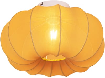 QAZQA plu ayesha - Japandi Plafondlamp - 1 lichts - Ø 37 cm - Goud - Woonkamer | Slaapkamer | Keuken