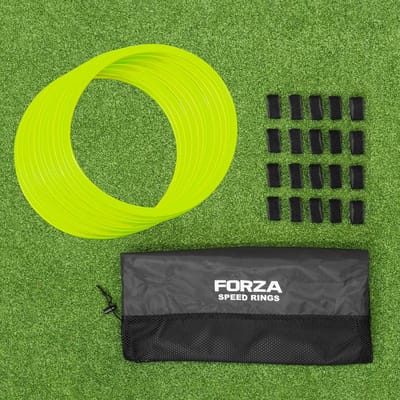 Agility Ringen Set - Trainingsringen Voetbal - Sportieve Training - Veelzijdig Gebruik - Pack van 12 - Geel