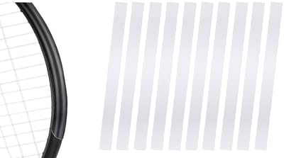 Badminton racketbeschermer - 10 verpakkingen transparante badminton hoofdbanden - racket frame beschermer - racket hoofdbeschermer - hoofdrand beschermingstape - badminton racket - verdikt en slijtvast - 12x4cm
