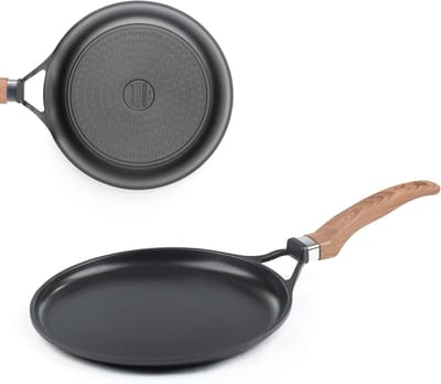 Crêpes-pan van gegoten aluminium met minerale antiaanbaklaag voor inductie