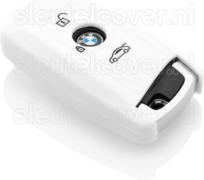 Autosleutel Hoesje geschikt voor BMW - SleutelCover - Silicone Autosleutel Cover - Sleutelhoesje Wit