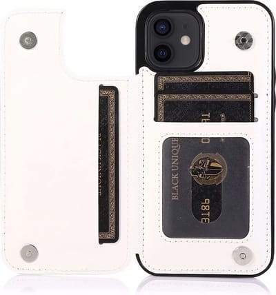 Hoesje geschikt voor iPhone 15 - Backcover - Pasjeshouder - Portemonnee - Kunstleer - Wit