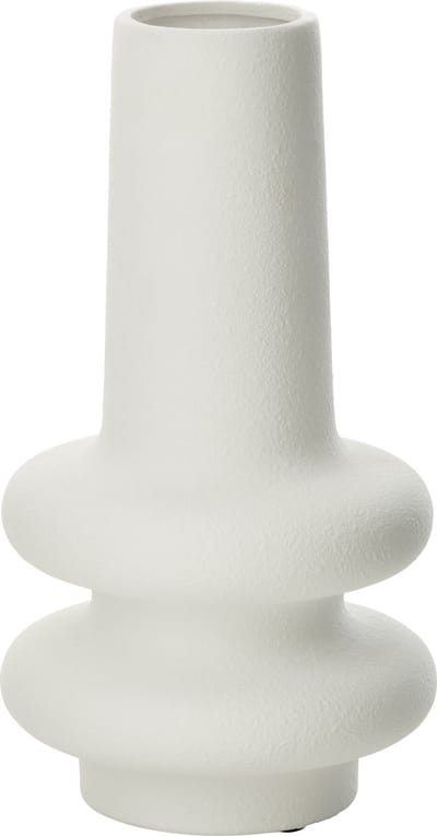 J-Line vaas Lyra - keramiek - wit - small - 32 cm hoog