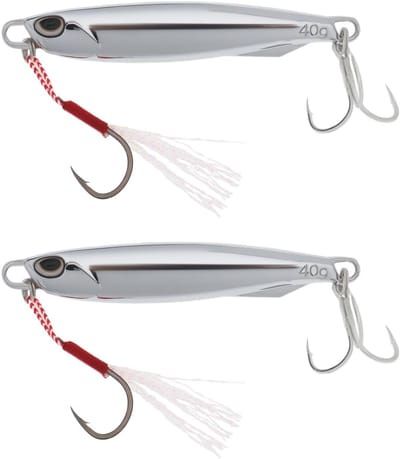 Dailygoods- Vissenlokken 40G - Metalen Casting Jig - Treble Haken - Geschikt voor Zee/Zoetwater - Ideaal voor Makreel/Baars - Effectief voor Grof Vissen - Visjigs