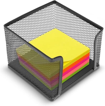 Zelfklevende Opbergdoos voor Notities en Memo's - Organiser voor Thuis en Kantoor, 10.5 x 10.5 x 8 cm, Ideaal voor Bureau en Documenten