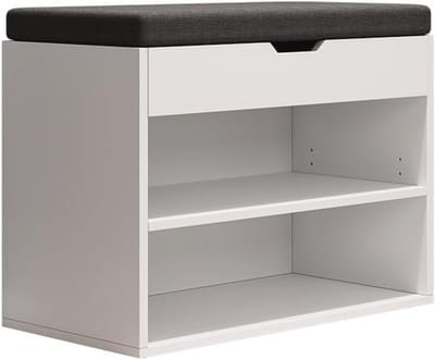 Schoenenbank met kussen en opbergruimte - Modern design voor elke ruimte, 60 x 45 cm