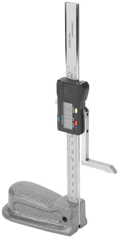 Dailygoods- Hoogtemarkering Digitale - Meethoogte 150 mm - Magnetische Voeten - Roestvrijstalen Voet - Dieptemeter - Millimeter/Inch Conversie