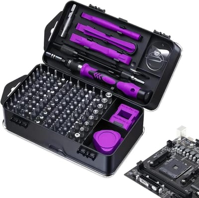 Schroevendraaierset - Precisie Bits - Kleine Apparaten Repareren - 115 Delige Set - Standaard Kop - Paars
