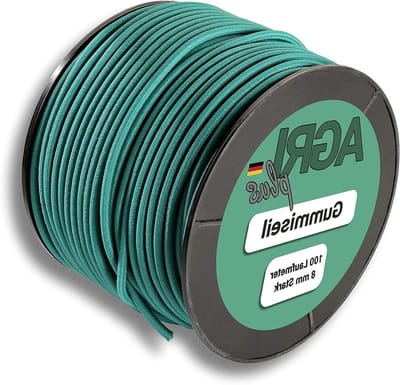 Rubbertouw Expander - Spankabel Koord - Zeilen Bevestigen - Hoge Scheurvastheid - 6 mm 100m - Groen