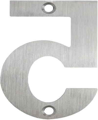 Huisnummer - Adres Cijfer - Huis Identificatie - Waterdicht Roestvrij - 10 cm - Zilver