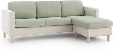 Belmarti® Zitkussenhoes Bali - 180cm tot 230cm breed Mint - Premium universele Belmarti® kussenhoezen voor zitbanken, caravans, boten en campers