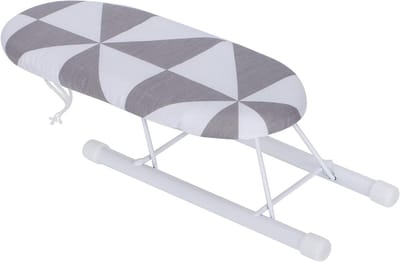 Mini Strijkplank - Opvouwbare Strijktafel met Verstelbare Poten en Wasbare Katoenen Hoes, Ideaal voor Thuis, Reizen en Naaien