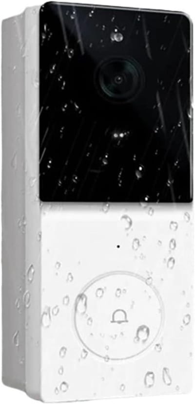 Video Deurbel Camera - Slimme Wifi Bel - Huisbeveiliging Thuis - Twee Weg Intercom - 10x10x10 mm - Wit Zwart